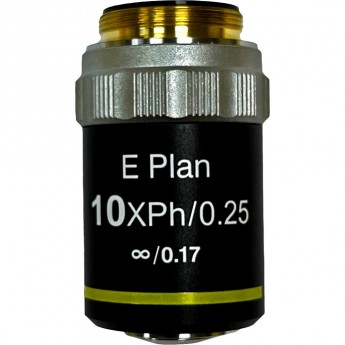 Объектив фазовый планахроматический LEVENHUK 10x/0,25, беск/0,17 Объектив фазовый планахроматический LEVENHUK 10x/0,25, беск/0,17